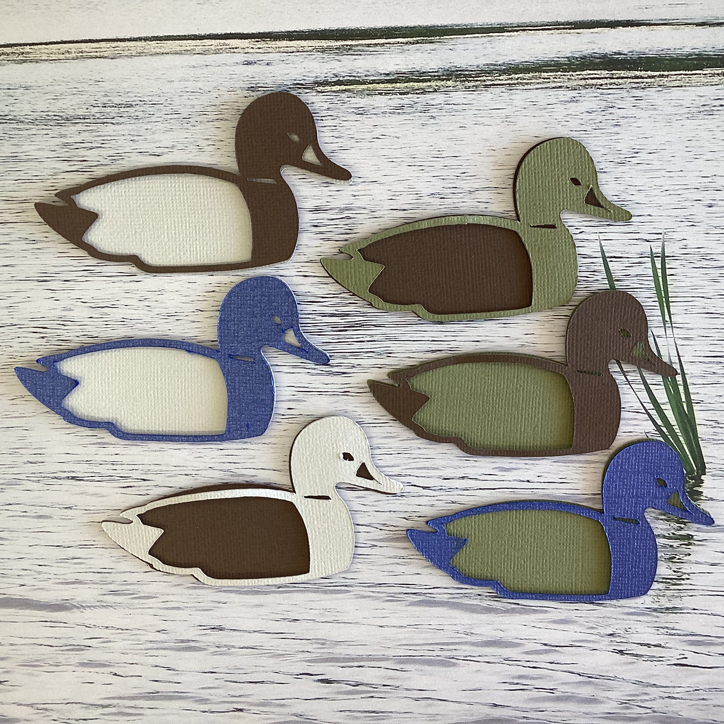 Custom Scrapbook FLOATING DUCK DieCut Embellishment