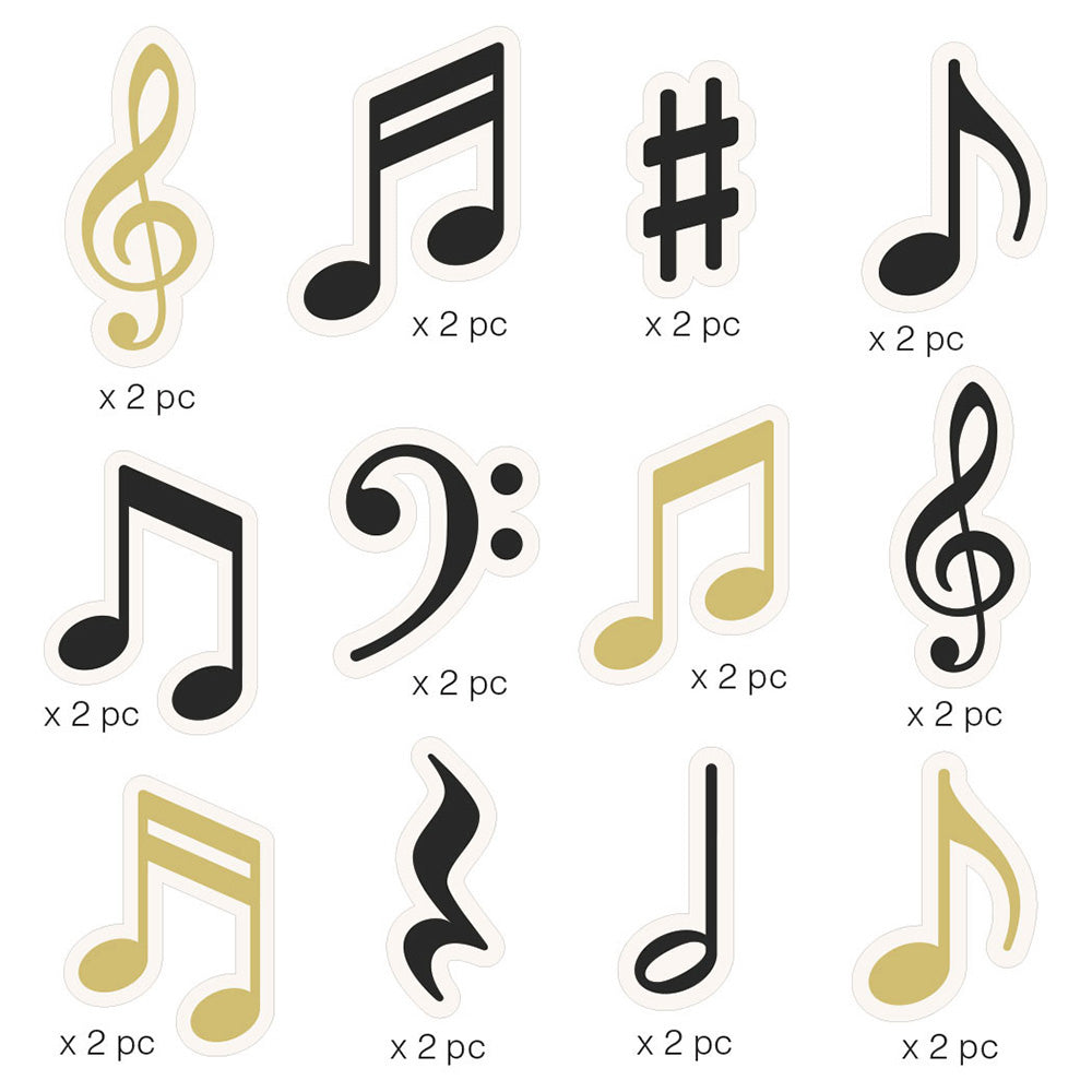 Paper House MUSIC NOTES STICKERS 24pc