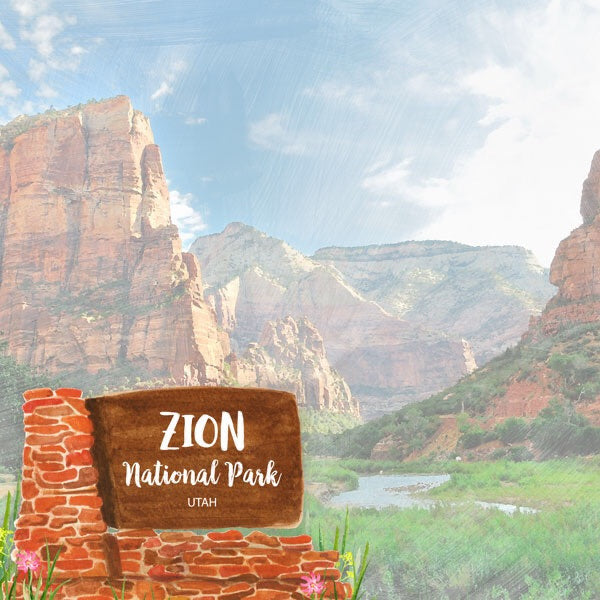 ZION KIT Papers and Stickers 4pc National Park Utah