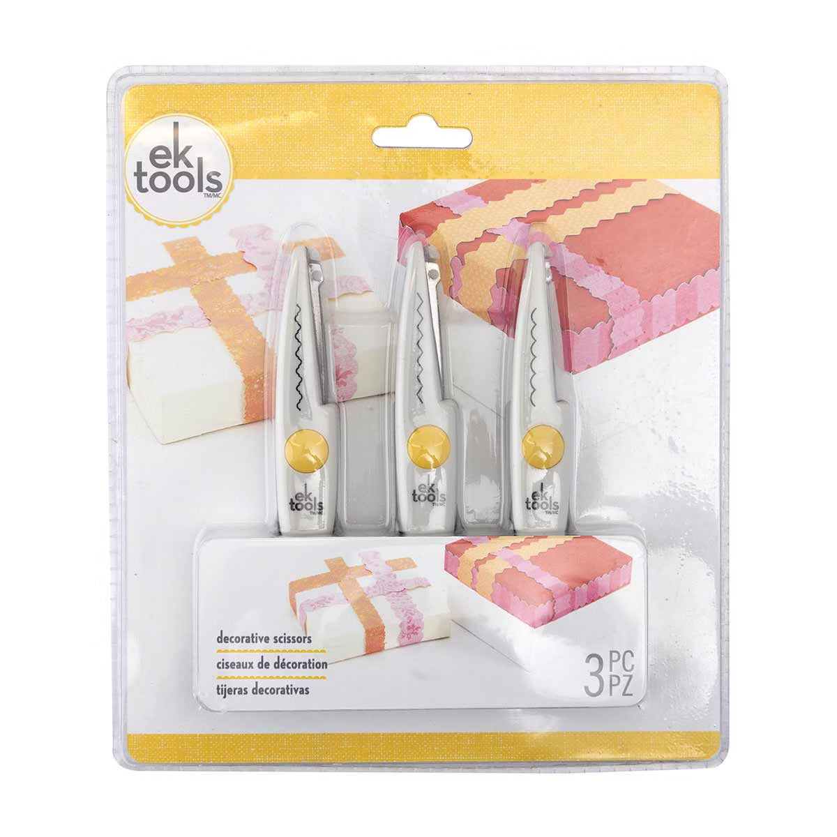 EK Tools DECORATIVE SCISSORS 5.5&quot; 3pc