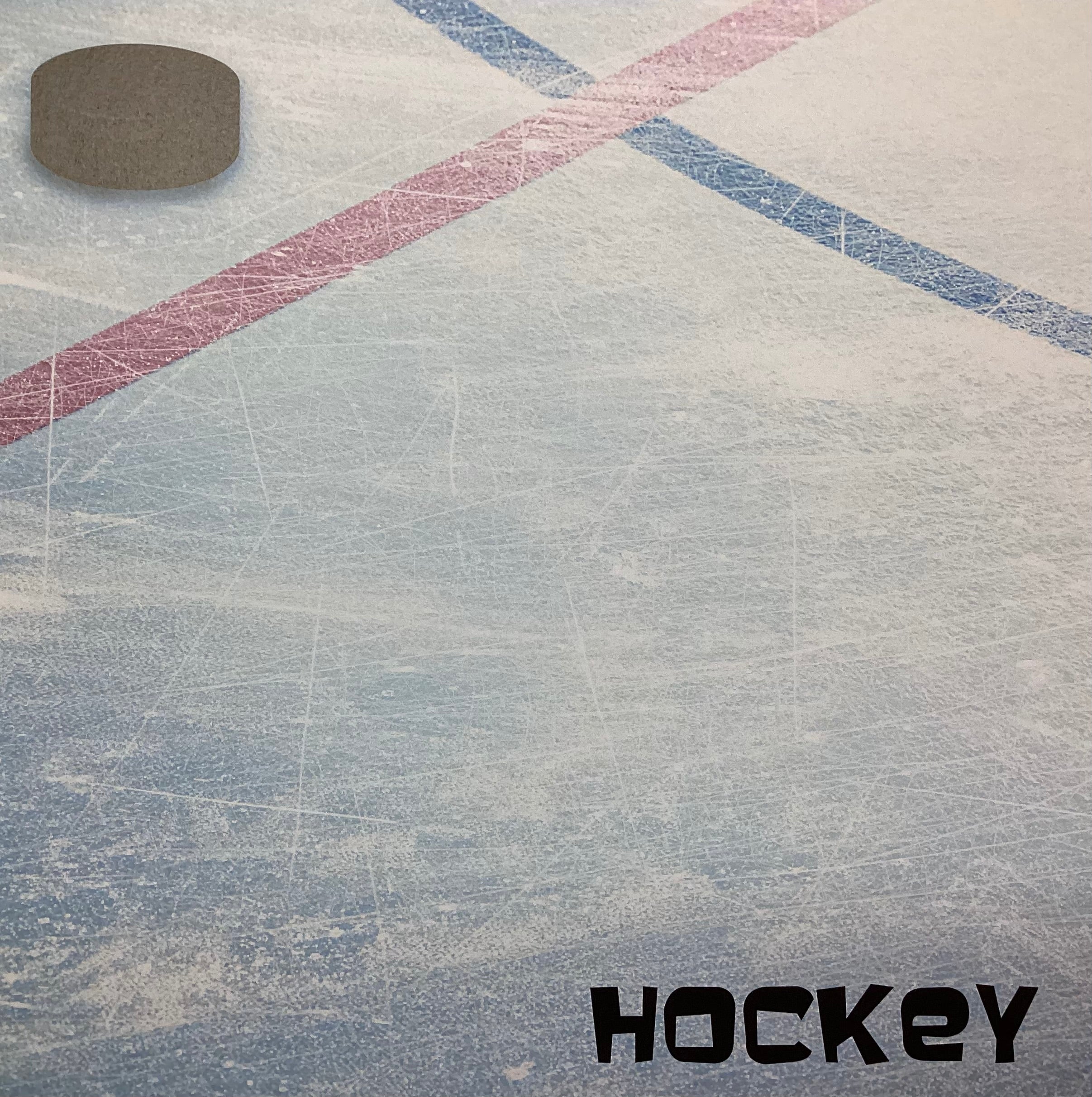 Scrapbook Customs HOCKEY ON ICE 12&quot;X12&quot; Scrapbook Paper