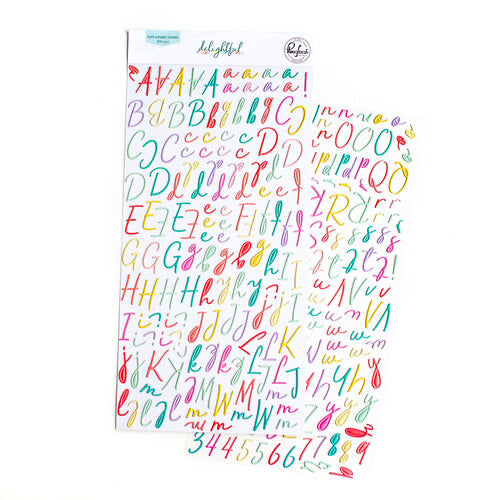 Pinkfresh Studio Delightful PUFFY ALPHABET STICKERS 306pc