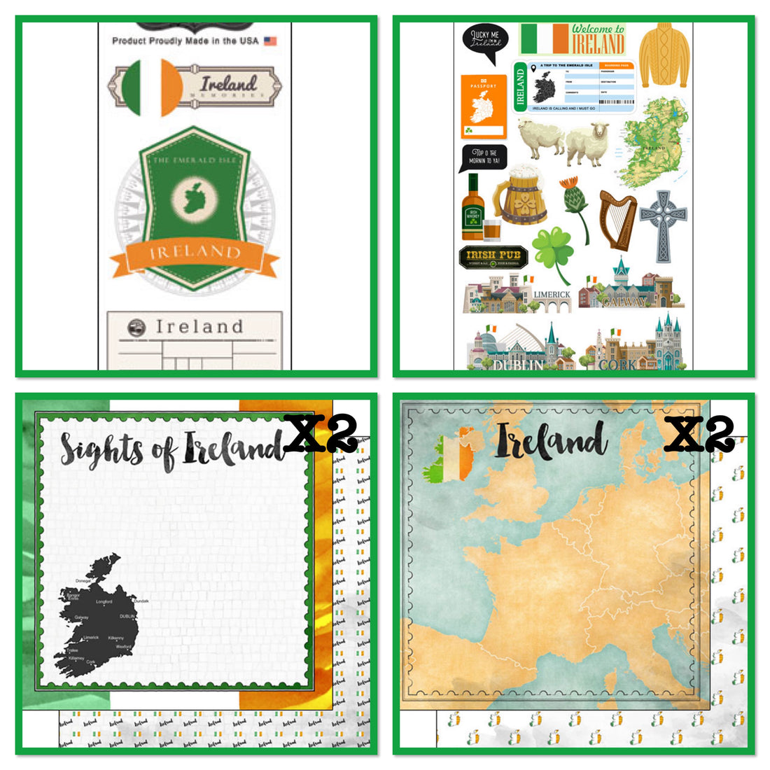 Scrapbooksrus IRELAND SIGHTS 12”X12” Scrapbook Kit