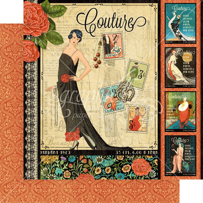 Graphic 45 COUTURE DELUXE COLLECTOR’S EDITION 12”X12” Scrapbook Set