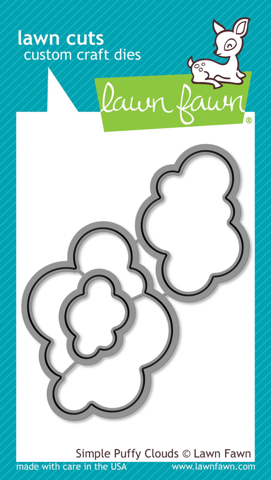 Lawn Cuts SIMPLE PUFFY CLOUDS Custom Craft Dies 3pc