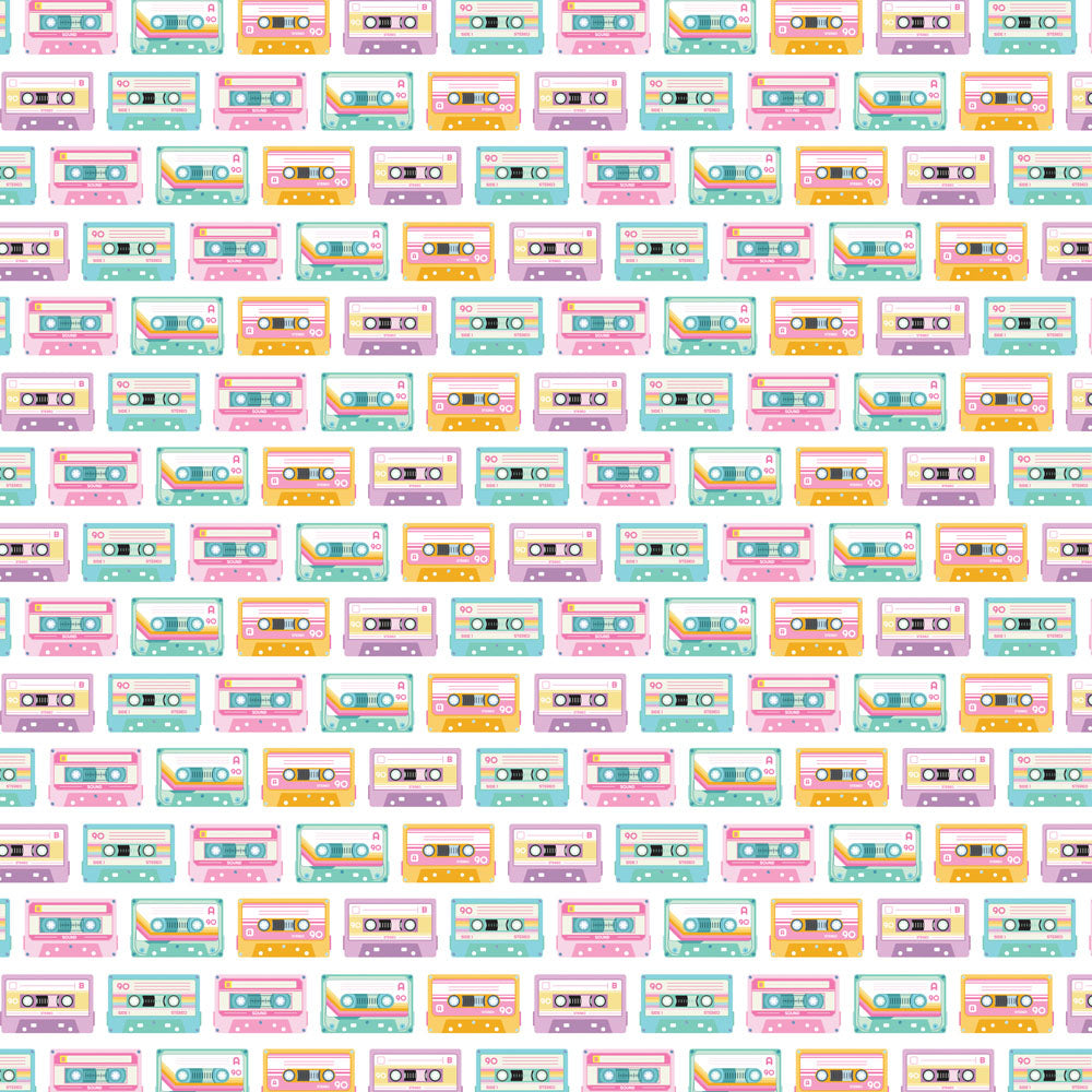 Simple Stories Crafty Things 2X2/4X4 ELEMENTS 12”X12” Scrapbook Paper