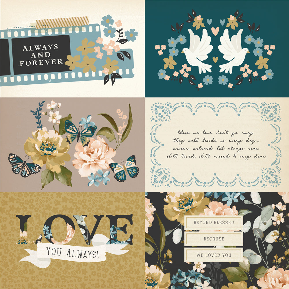 Simple Stories REMEMBER 4X6 Elements 12”X12” Scrapbook Paper