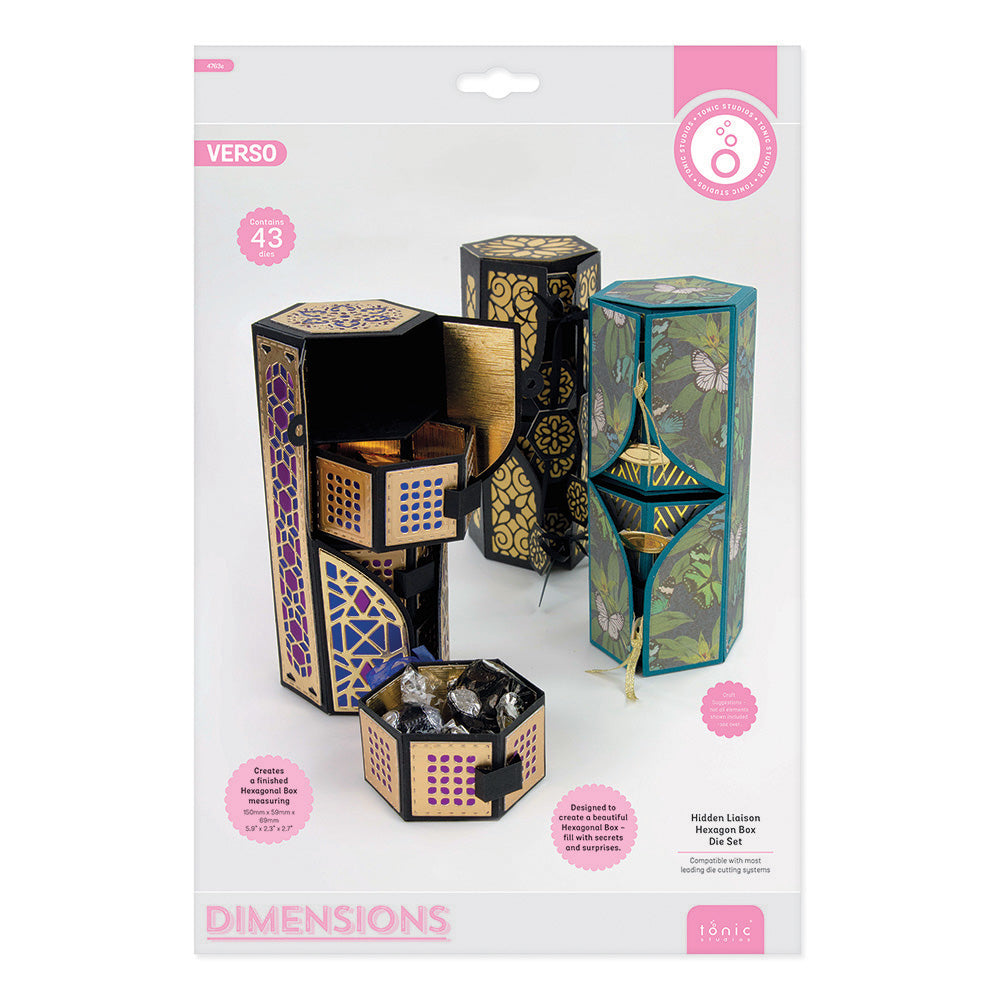 Tonic Studios HIDDEN LIAISON HEXAGON Box Die Set