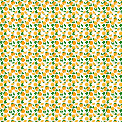 Scrapbook Customs ORANGE FRUIT 12"X12" Scrapbook Paper