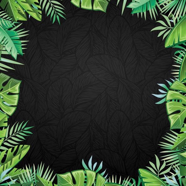 Scrapbook Customs DARK TROPICAL FLORAL 6”X6” Paper Pack