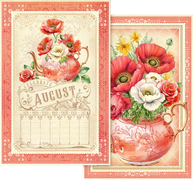 Graphic 45 SEASON TO CELEBRATE Calendar Ephemera Cards