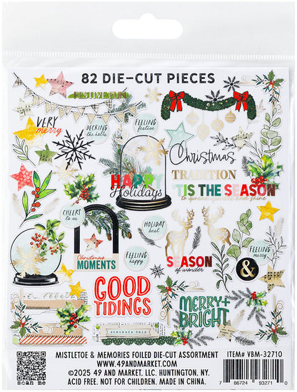 49 and Market Vicki Boutin MISTLETOE &amp; MEMORIES Foiled Die-Cut Assortment