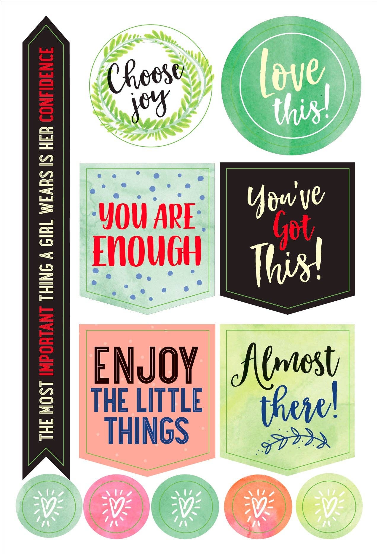 Peter Pauper Planner Stickers SHE BELIEVED SHE COULD Essentials