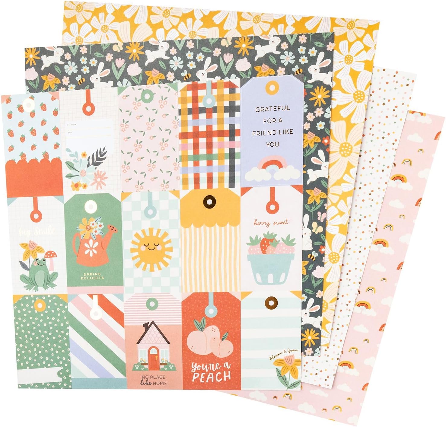 Pebbles SUNNY BLOOMS 12”X12” Paper Pad 24 Sheets