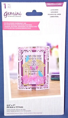Gemini Create-A-Card LOVE BIRDS Metal Cutting Die 1pc