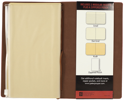 Peter Pauper VOYAGER BURGUNDY Travel Journal Notebook