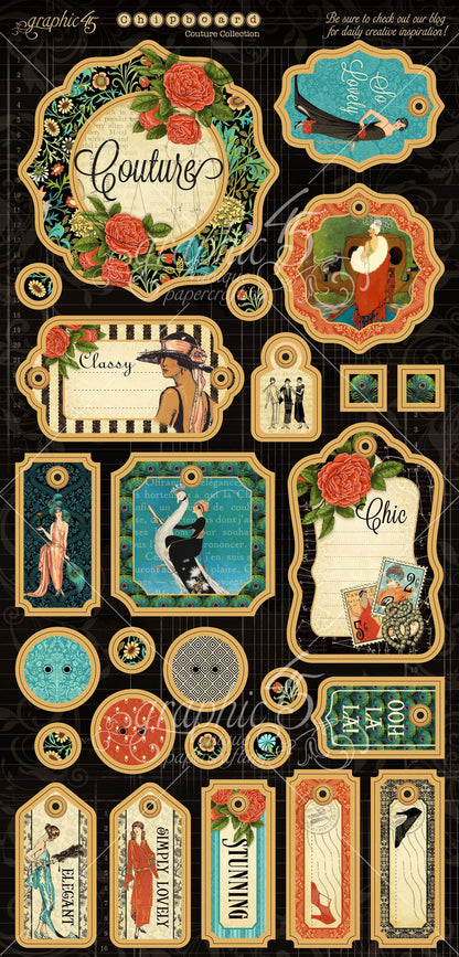 Graphic 45 COUTURE DELUXE COLLECTOR’S EDITION 12”X12” Scrapbook Set