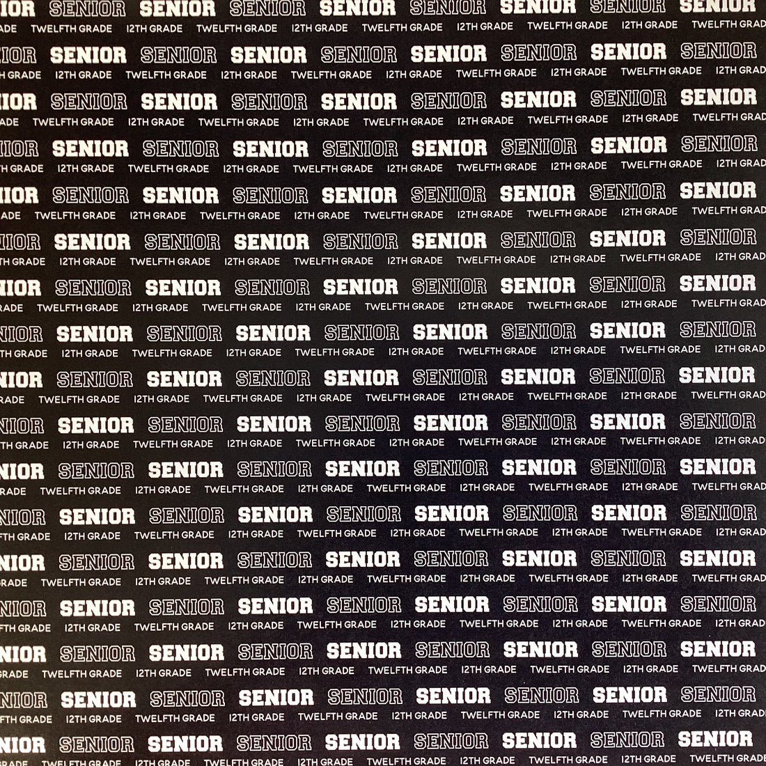 SENIOR PRIDE BLACK 12th Grade School 12"X12" Scrapbook Paper Scrapbooksrus Las Vegas