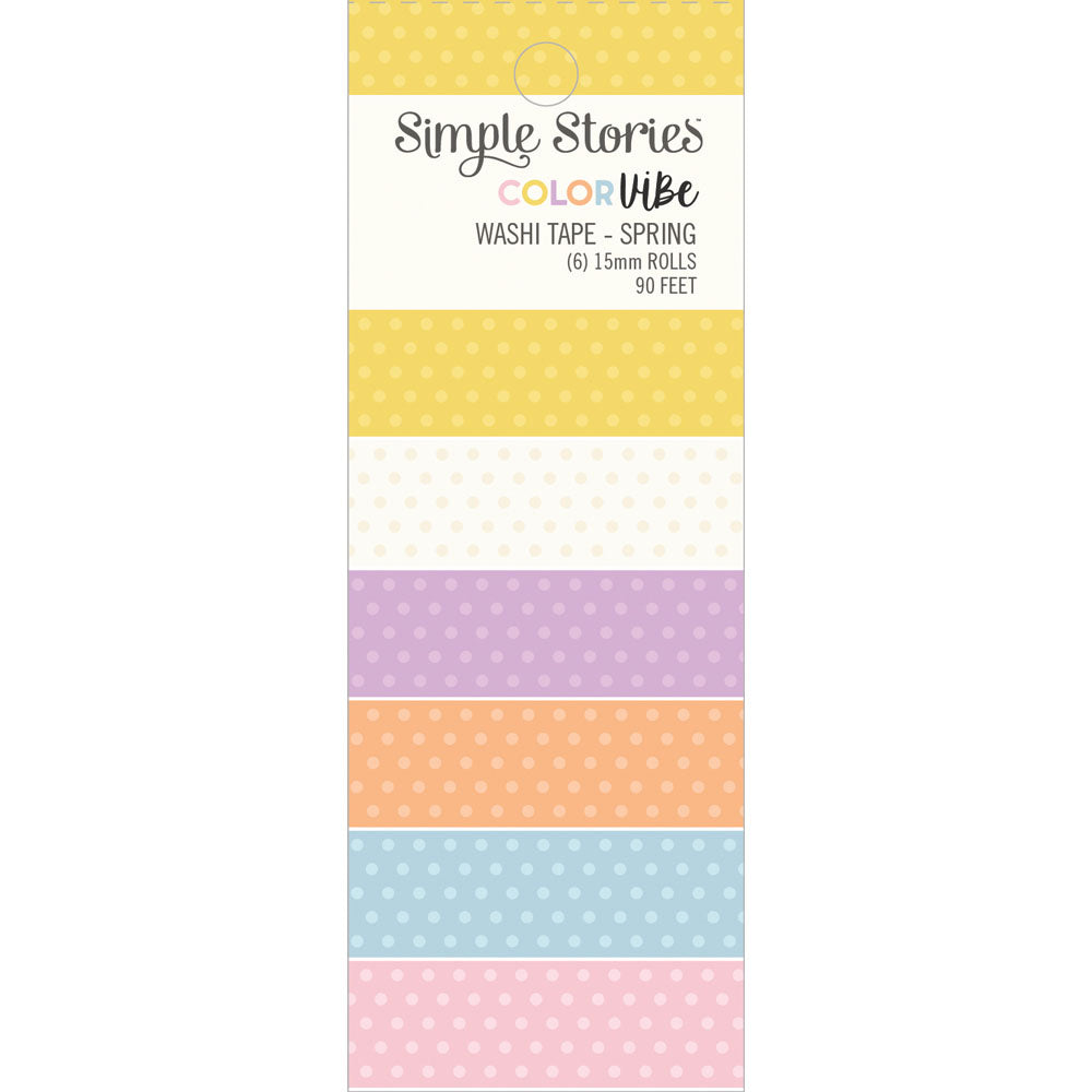 Simple Stories COLOR VIBE SPRING Washi Tape 6 Rolls