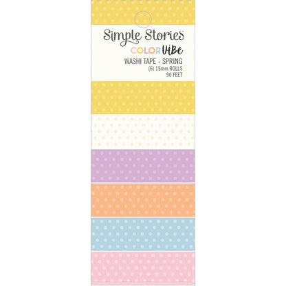 Simple Stories COLOR VIBE SPRING Washi Tape 6 Rolls