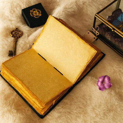 Soft Leather Journal Grimoire WICCAN FAIRY Lock Blank A7