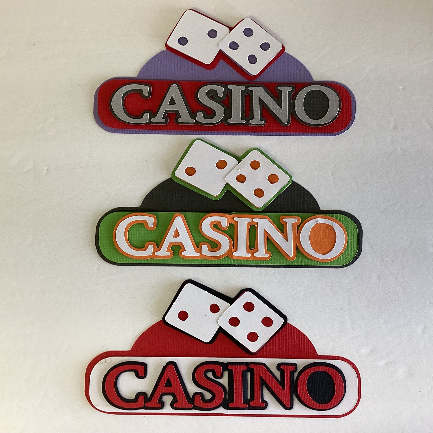 CASINO Vegas Scrapbook Die Cuts