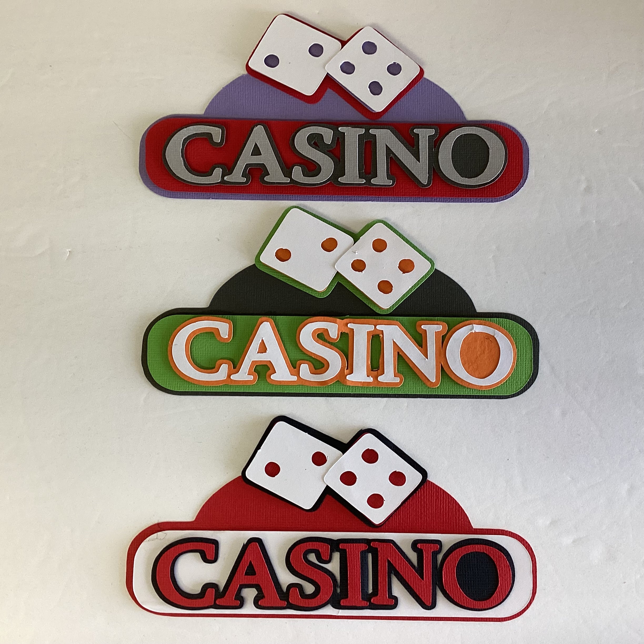 CASINO Vegas Scrapbook Die Cuts