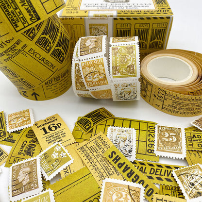 49 and Market Vintage Bits TICKET ESSENTIALS SUNBEAM Perforated Tickets &amp; Stamps 3 Rolls