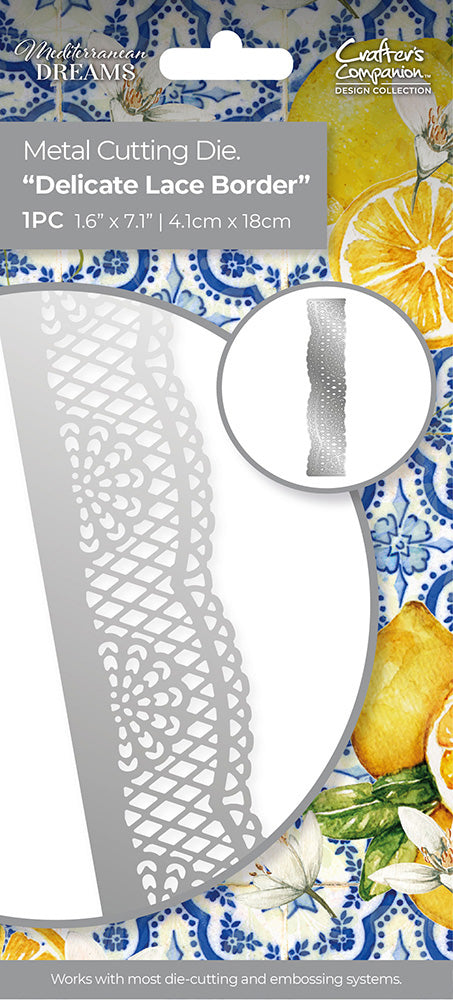 Crafter’s Companion Mediterranean Dreams DELICATE LACE BORDER Metal Die 1pc