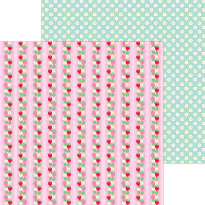 Doodlebug BERRY SWEET 12X12 Scrapbook Paper