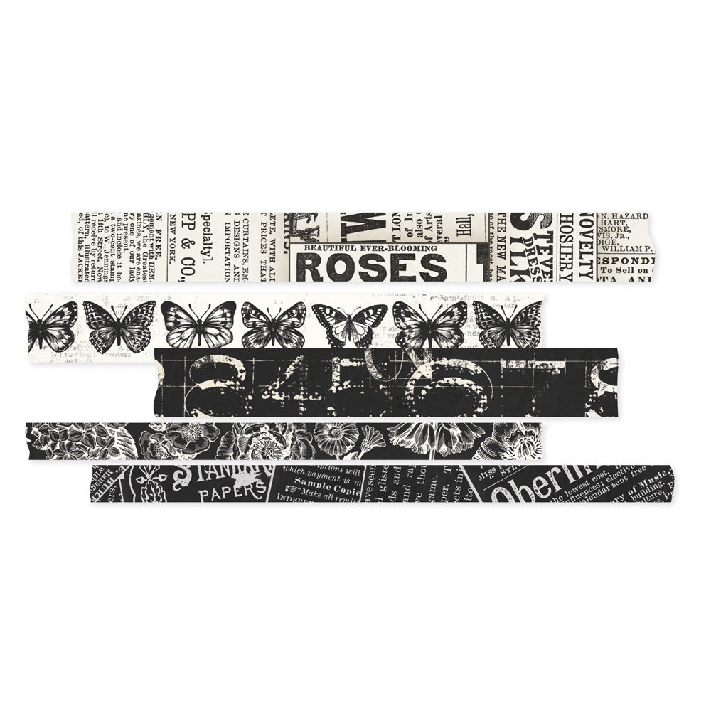 Simple Stories SIMPLE VINTAGE ESSENTIALS Washi Tape 5 Rolls