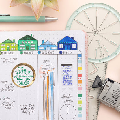 Point Planner PINK FLORAL A5 Perfect Bound Planner