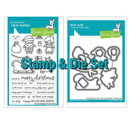 Lawn Fawn HO HO HOLIDAYS Clear Stamp &amp; Die Set