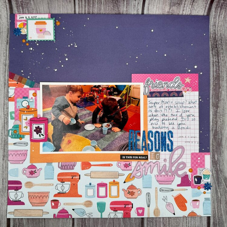 Shimelle Reasons To Smile BAKE LOVE 12&quot;X12&quot; Paper