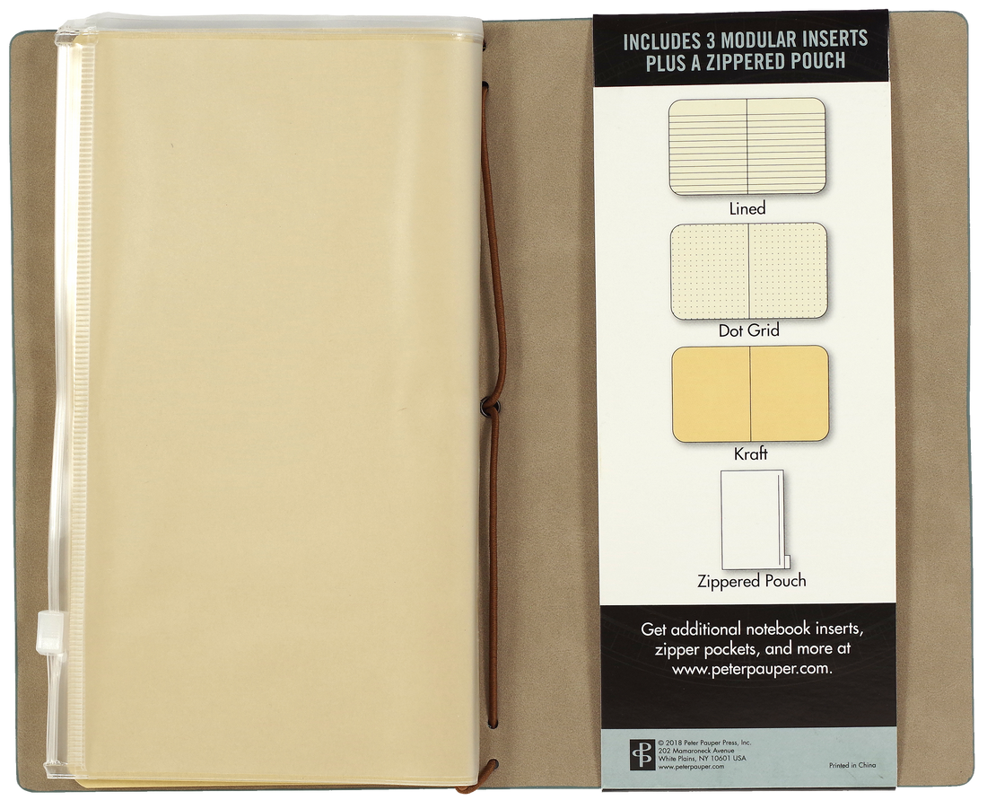 Peter Pauper VOYAGER LIGHT BLUE Travel Journal Notebook
