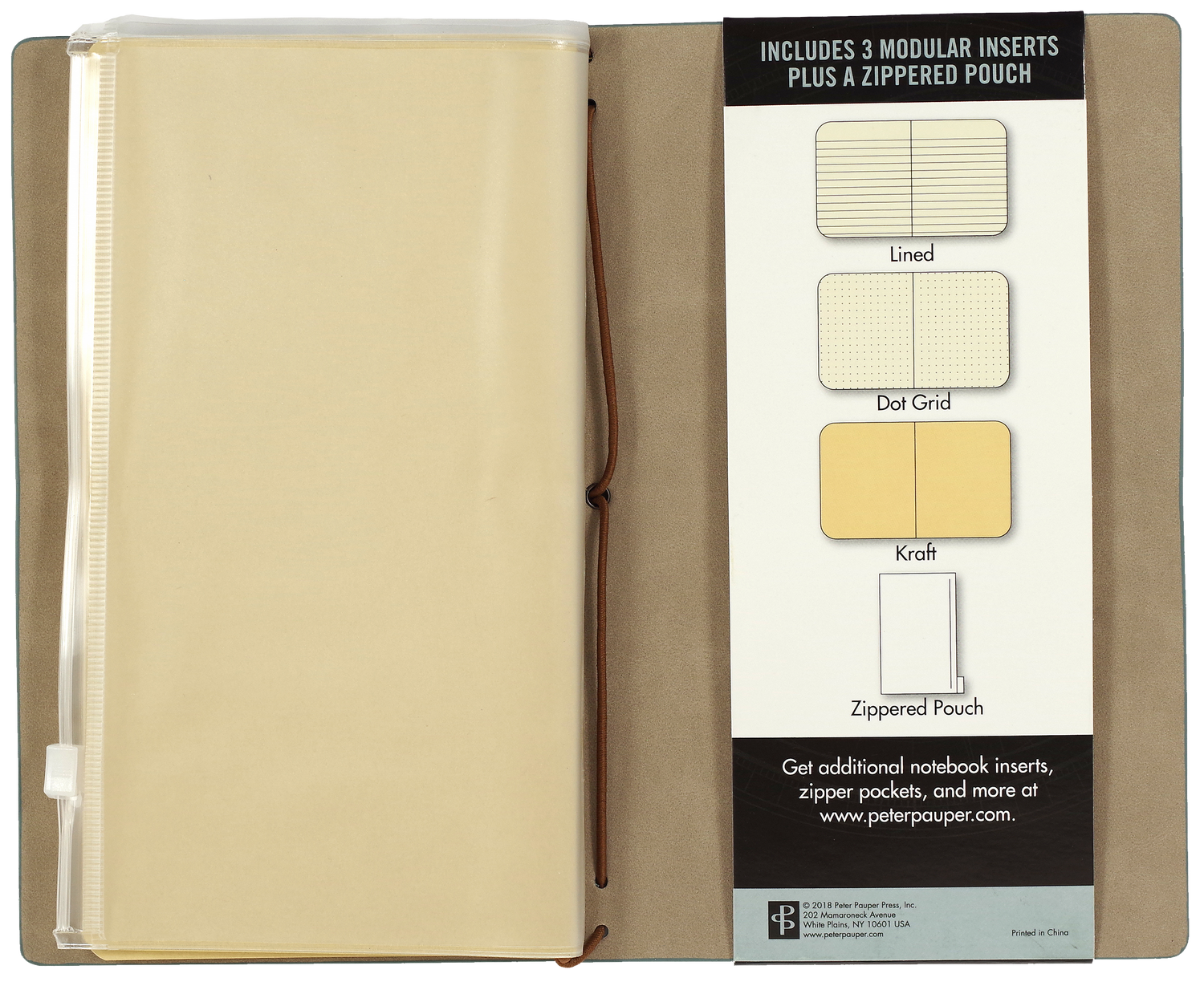 Peter Pauper VOYAGER LIGHT BLUE Travel Journal Notebook