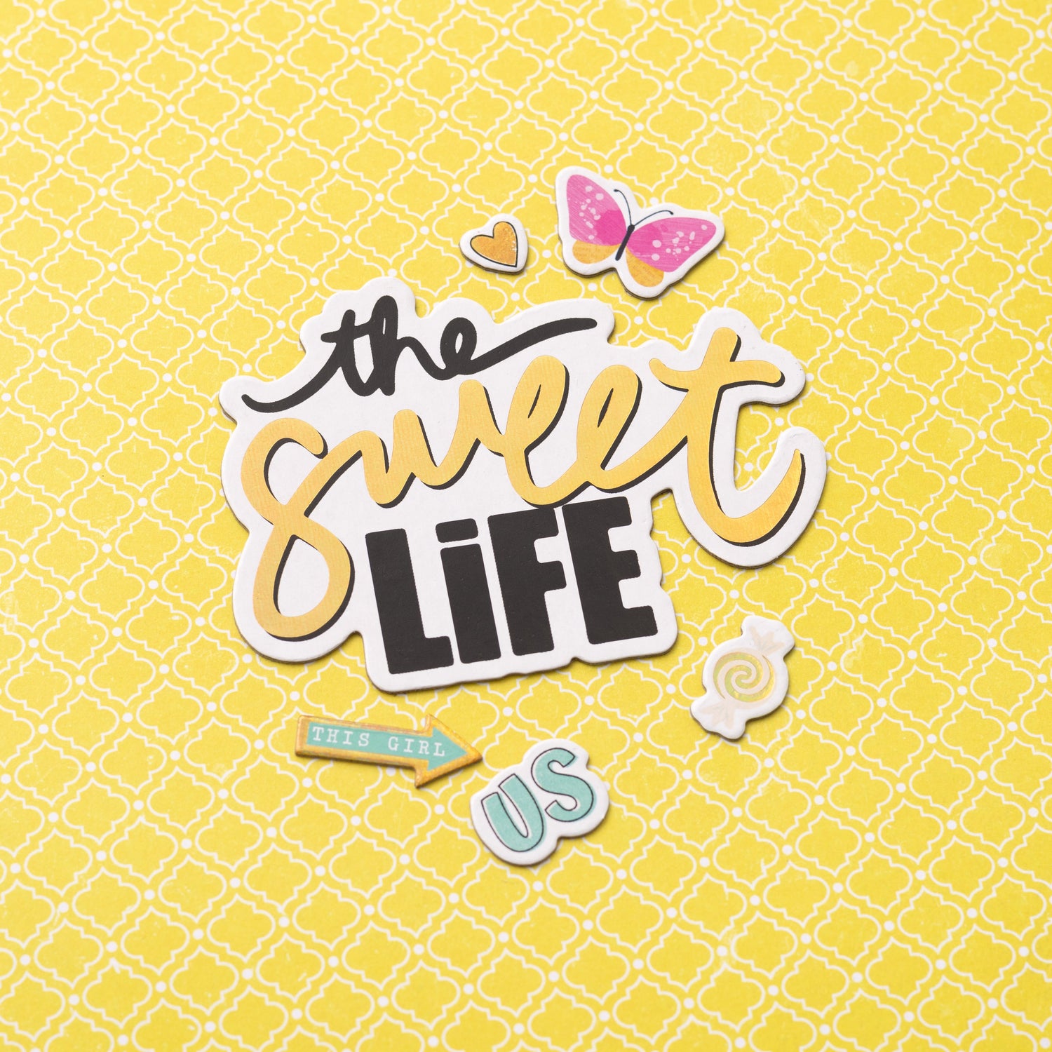 THICKERS Vicki Boutin Sweet Rush THE SWEET LIFE Foil Chipboard Stickers 107pc