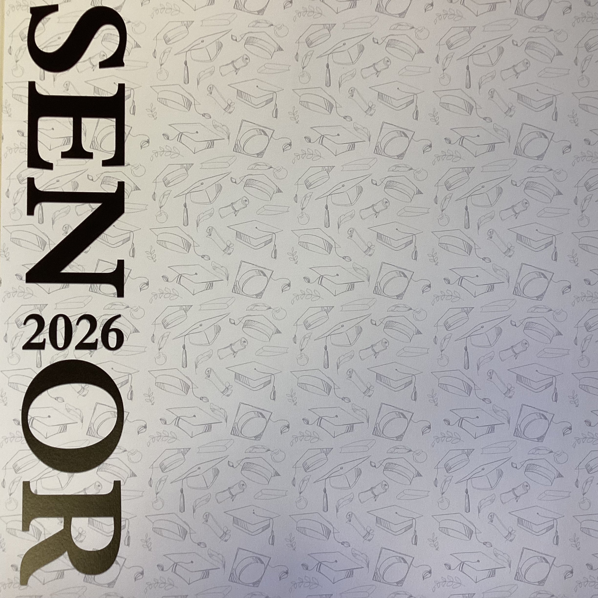 Scrapbook Customs SENIOR YEAR GRAD CAPS 2026 12”X12”Scrapbook Paper