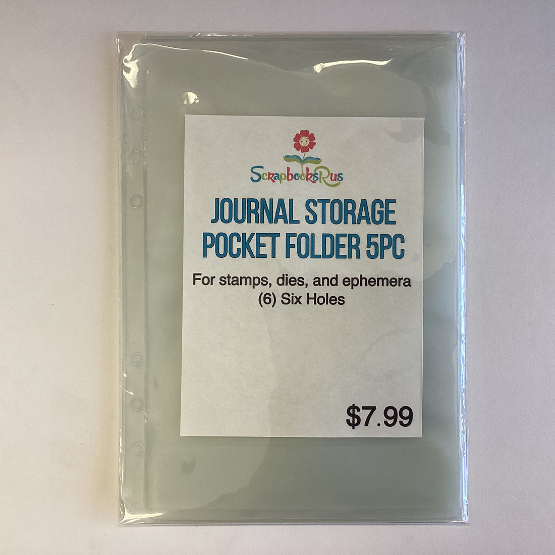 Scrapbooksrus JOURNAL STORAGE Six Hole Pocket Folder 5pc