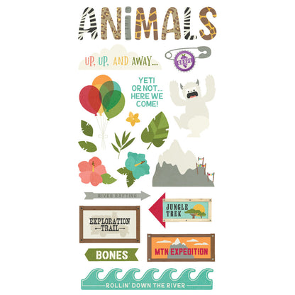Simple Stories SAY CHEESE WILD Foam Stickers 44pc