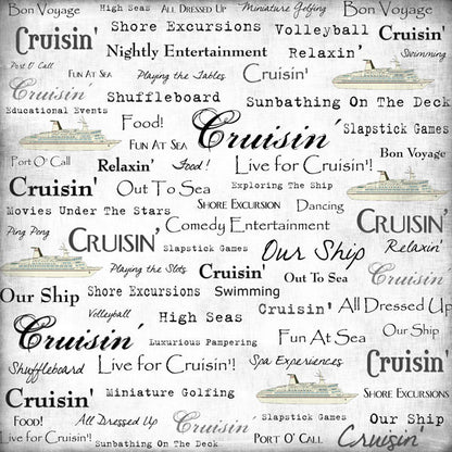 CRUISE PAPER PACK 12&quot;X12&quot; Travel Scrapbook Papers 9 Sheets