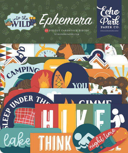 Echo Park Into The Wild EPHEMERA Die Cuts 33pc