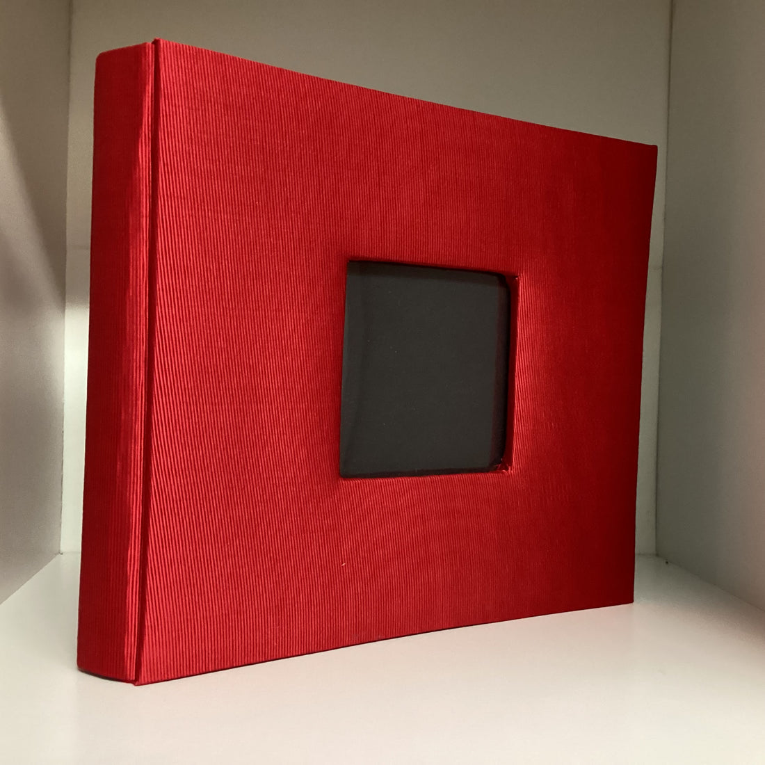 Postbound Album RED FABRIC Frame 8&quot;X8&quot; Scrapbook Memory