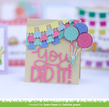 Lawn Cuts FIESTA BANNER BORDER Custom Craft Dies 3pc