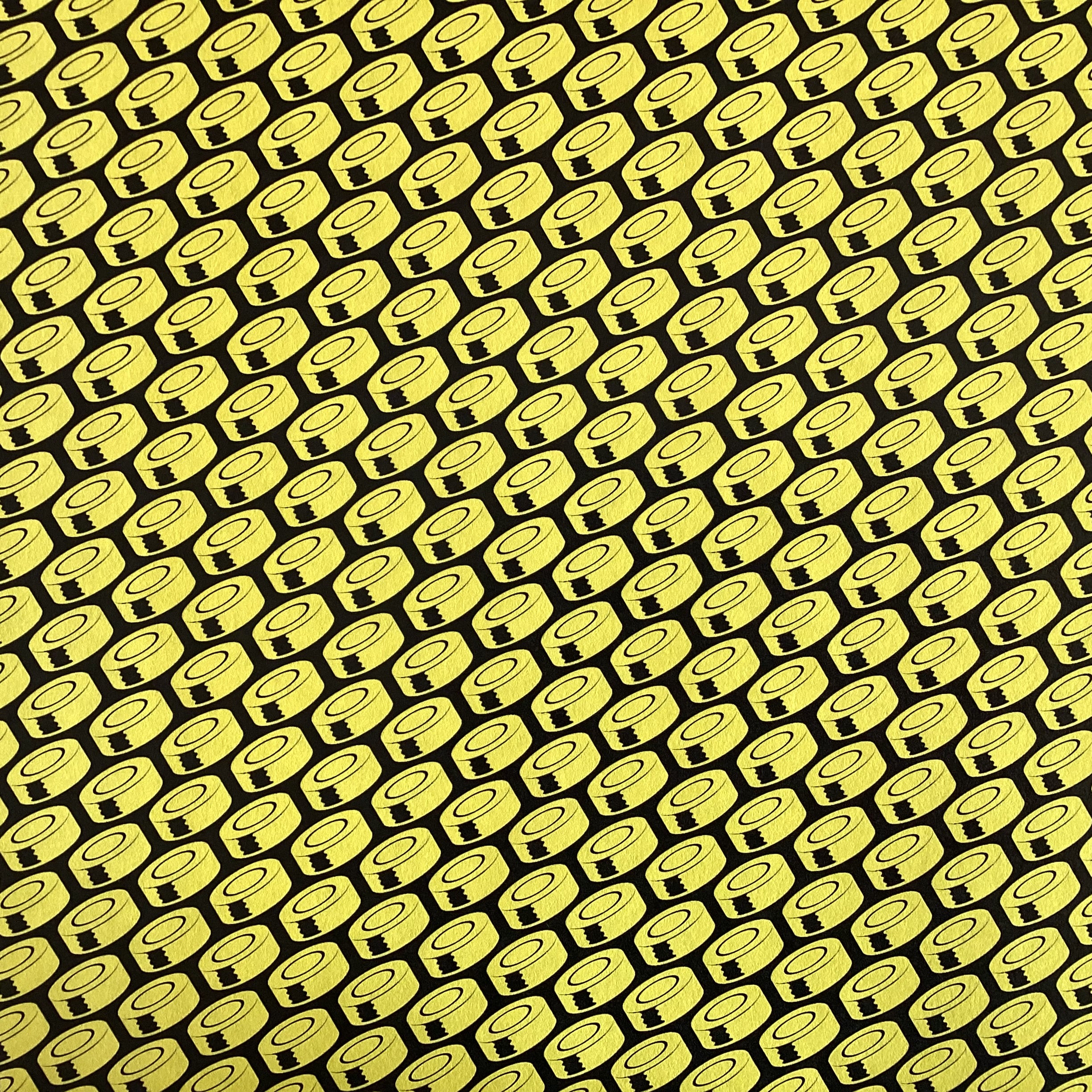 Scrapbook Customs HOCKEY NEON YELLOW 12&quot;X12&quot; Scrapbook Paper