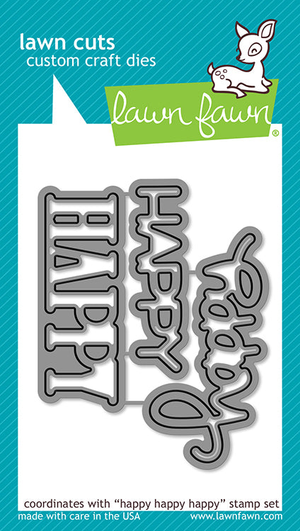 Lawn Fawn HAPPY HAPPY HAPPY Stamp &amp; Die Set