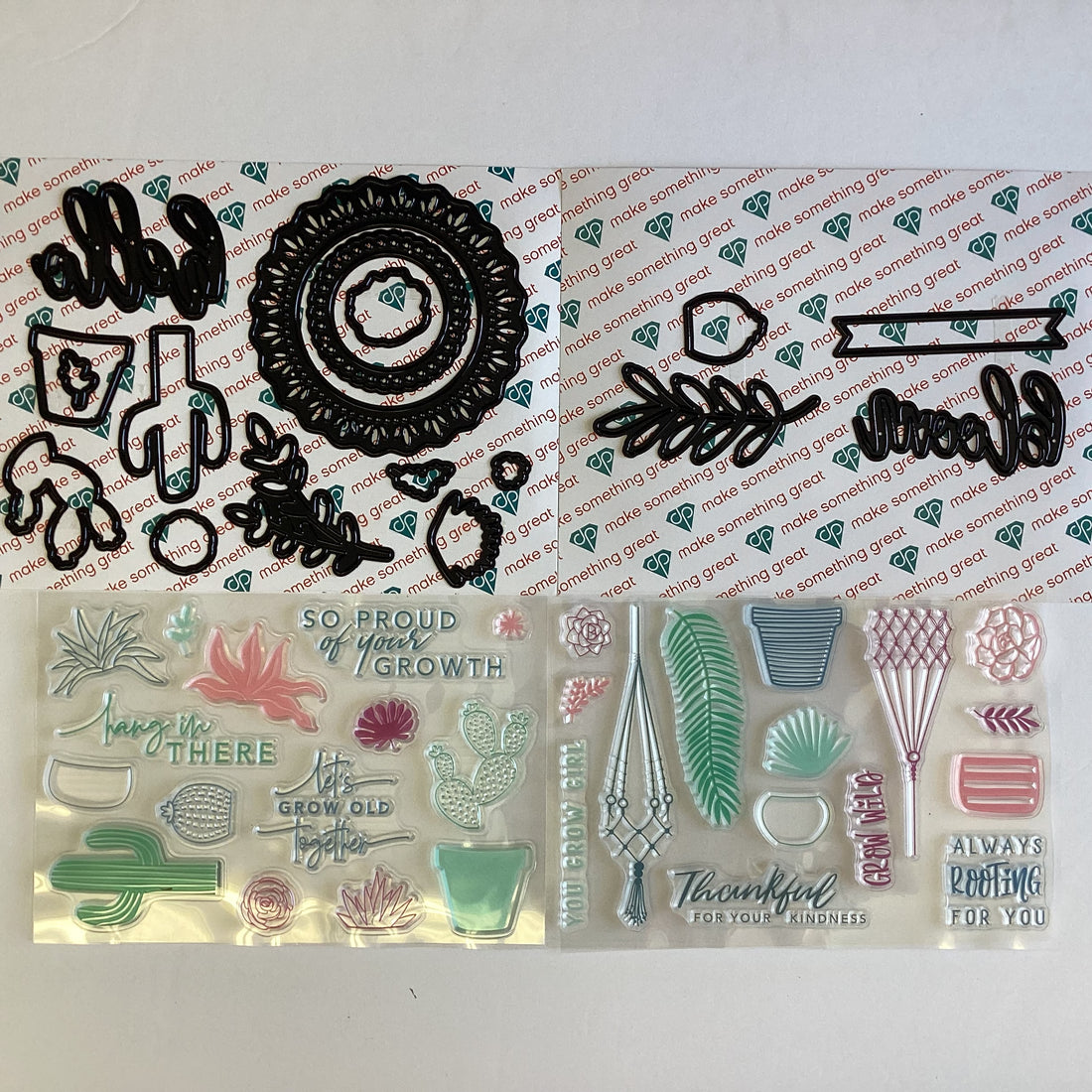 Diamond Press GREENERY Stamp &amp; Die Set