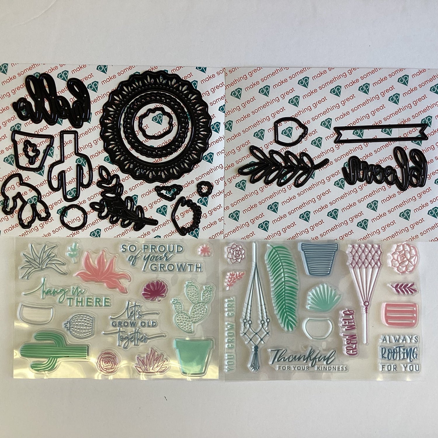 Diamond Press GREENERY Stamp &amp; Die Set