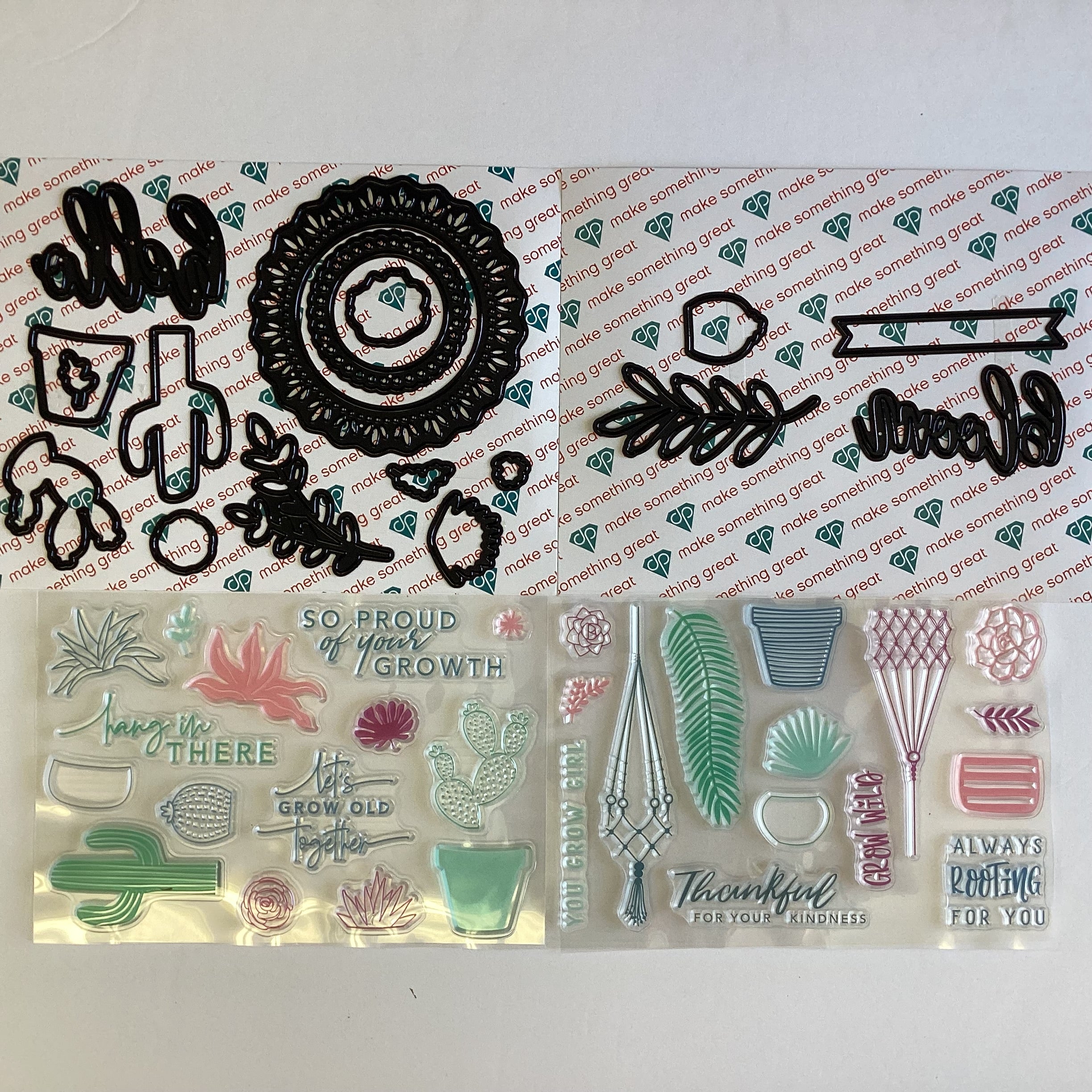 Diamond Press GREENERY Stamp &amp; Die Set