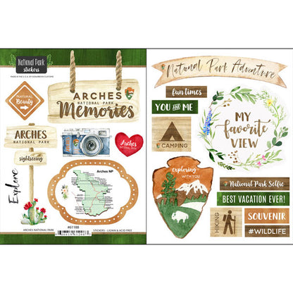 ARCHES KIT Papers and Stickers 3pc National Park Utah